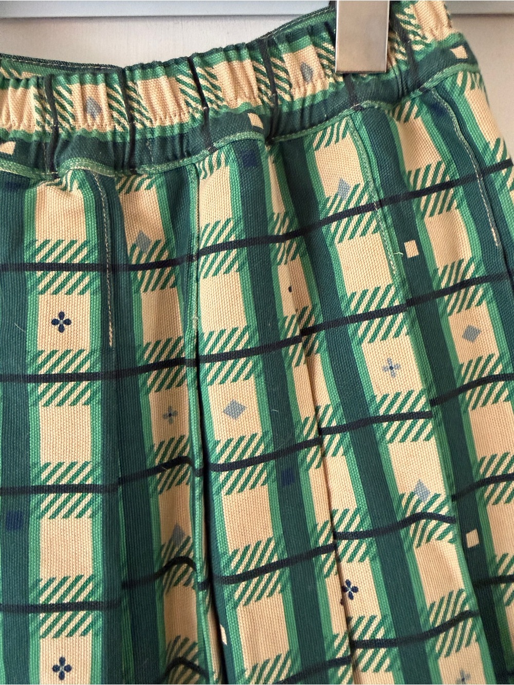 Noble Clothing Green & Cream Plaid Pleated Skort - Picture 6 of 8